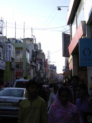 Commercial Street in Bangalore
